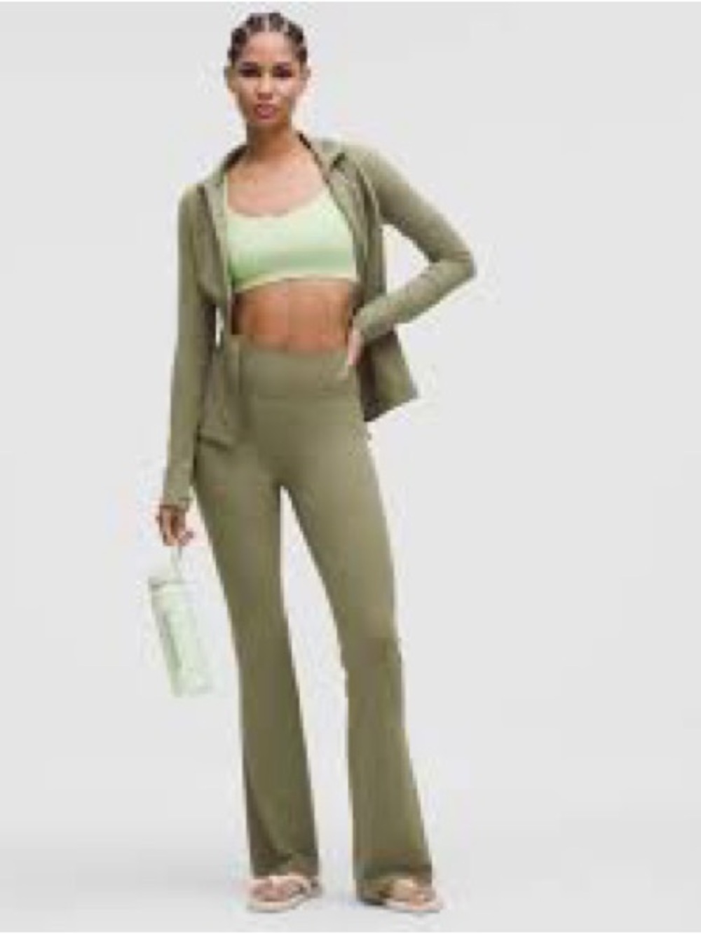 Lululemon groove nulu high-rise flair leggings bay leaf size 2